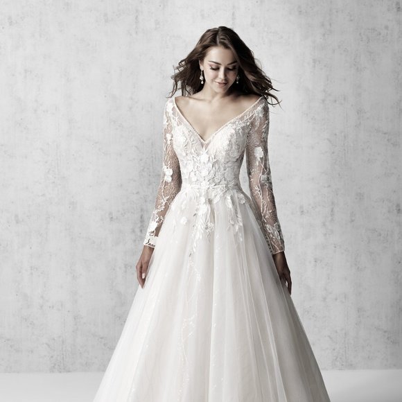 Madison James Style #MJ617 Long Sleeve Wedding Gown - Picture 1 of 12
